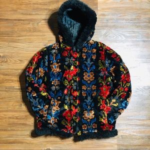 Beautiful Velvet Floral Coat